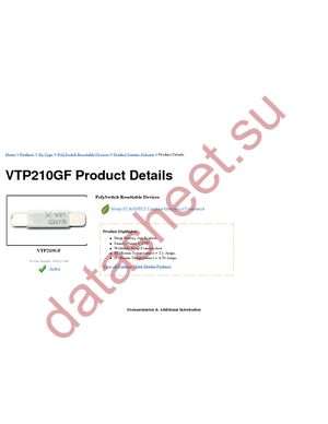 VTP210GF datasheet  